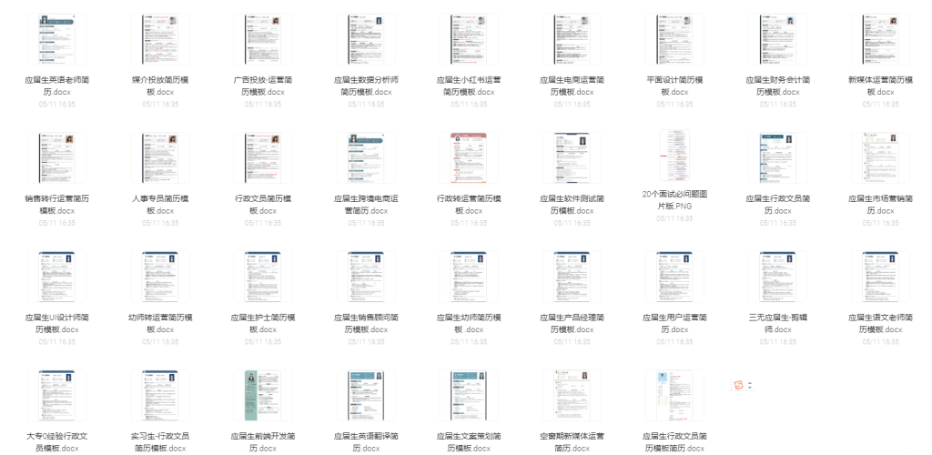 图片[1]-HR推荐满分简历模板100选